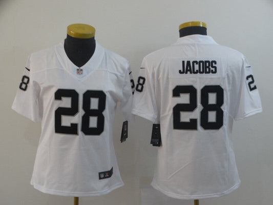 Raiders 2021/22 Jacobs #28 White/Black Women NFL Jersey