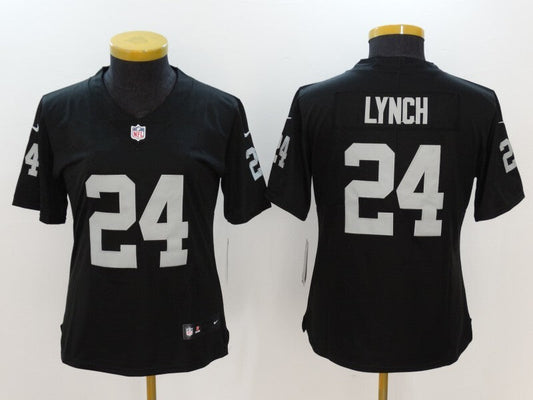 Raiders 2021/22 Lynch #24 Black/White Women NFL Jersey