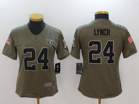 Raiders 2021/22 Lynch #24 Olive/Black Women NFL Jersey