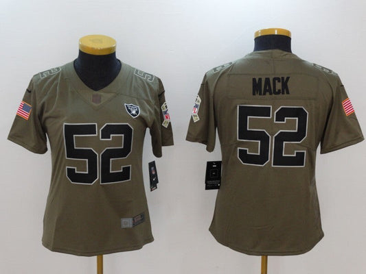 Raiders 2021/22 Mack #52 Olive/Black Women NFL Jersey