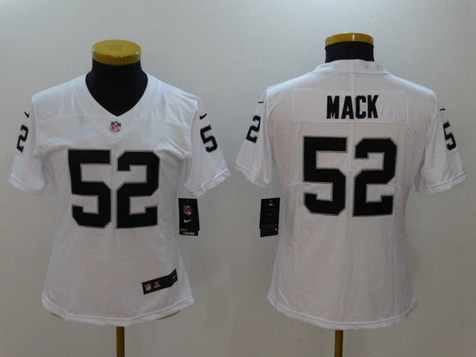 Raiders 2021/22 Mack #52 White/Black Women NFL Jersey