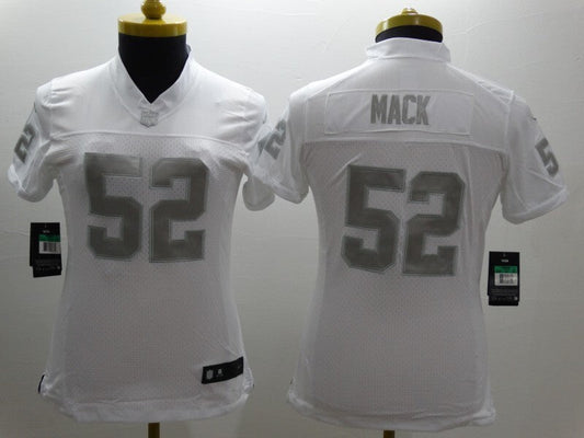 Raiders 2021/22 Mack #52 White/Gray Women NFL Jersey