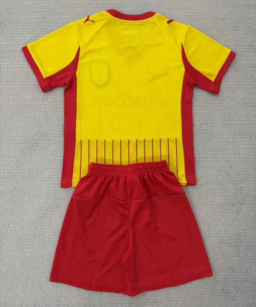 RC Lens 25/26 Yellow/Red Home Kids Jersey Set