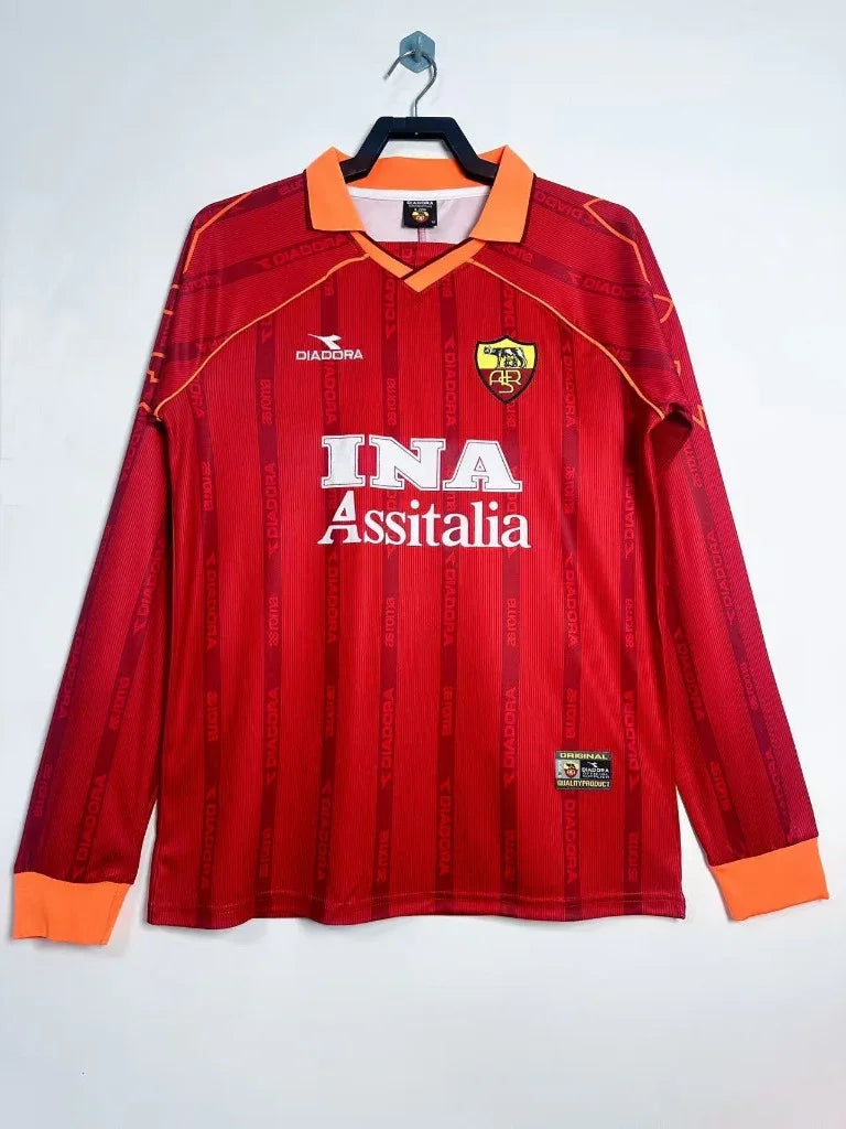Roma 1999/00 Retro Home Long Sleeve Jersey