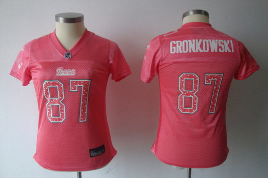 Saints 2021/22 Gronkowski #87 Pink/White/Blue Women NFL Jersey