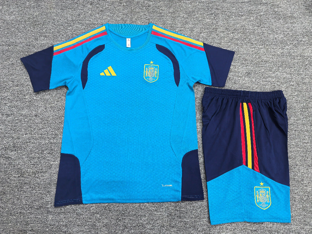 Spain 2026 Bold Aqua Training Kids Jersey Set