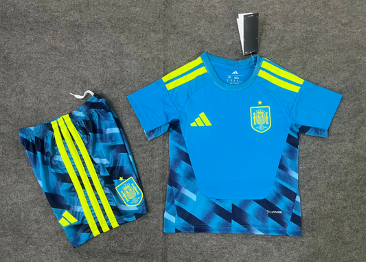 Spain 26/27 Blue Goalkeeper Kids Jersey Set