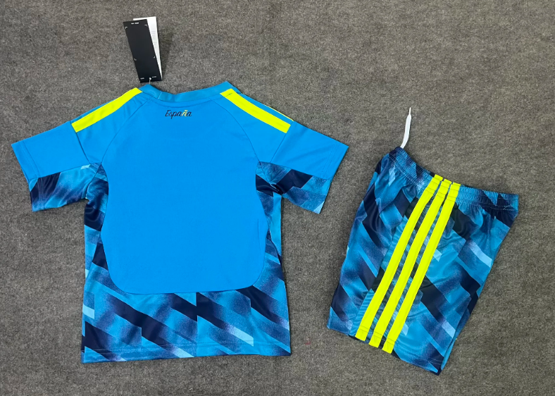 Spain 26/27 Blue Goalkeeper Kids Jersey Set