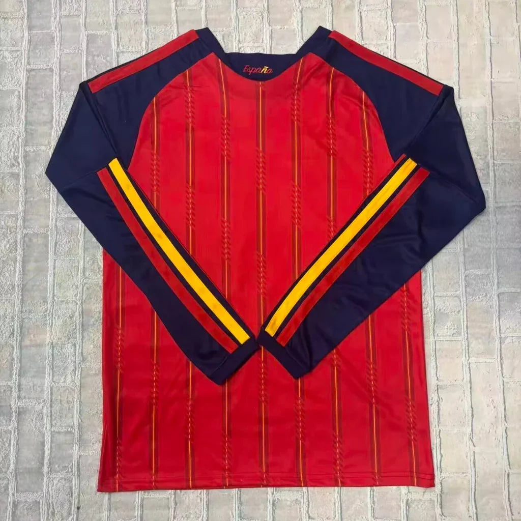 Spain 26/27 Red/Blue World Cup Home Long Sleeves Jersey