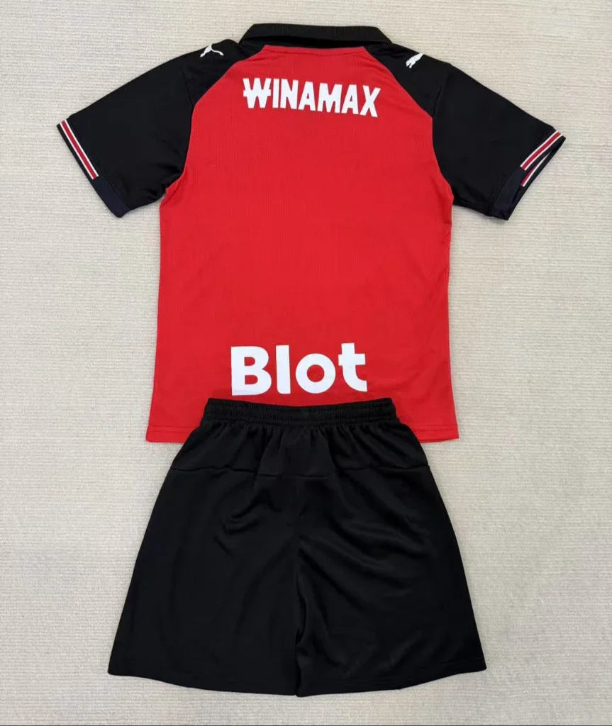 Stade Rennais 25/26 Red/Black Home Kids Kit