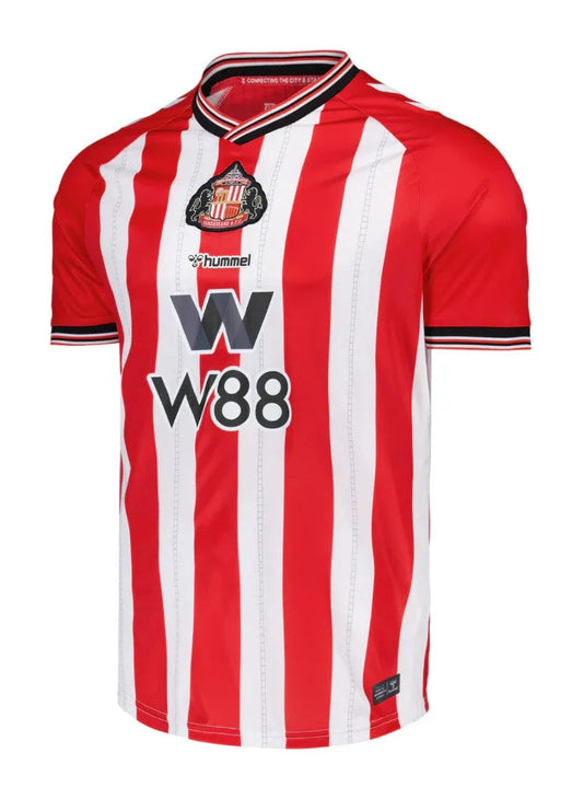 Sunderland 25/26 Red/White/Black Stripes Home Jersey