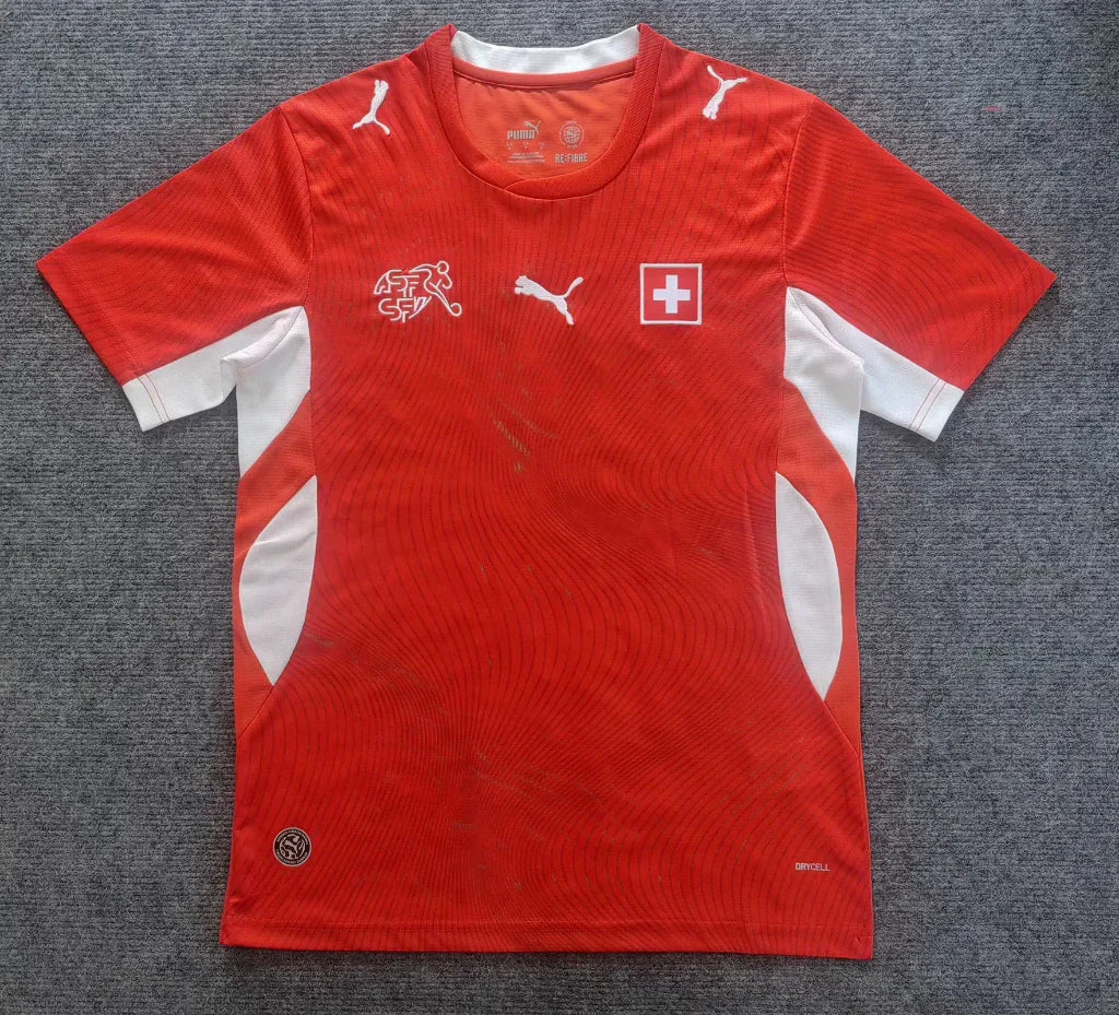 Switzerland 25/26 Red/White World Cup Home Jersey