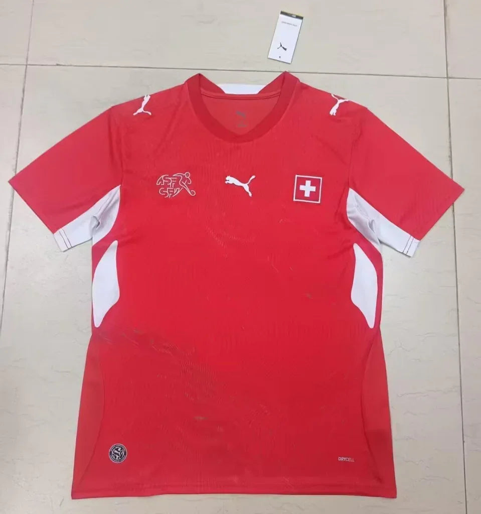 Switzerland 25/26 Red/White World Cup Home Jersey