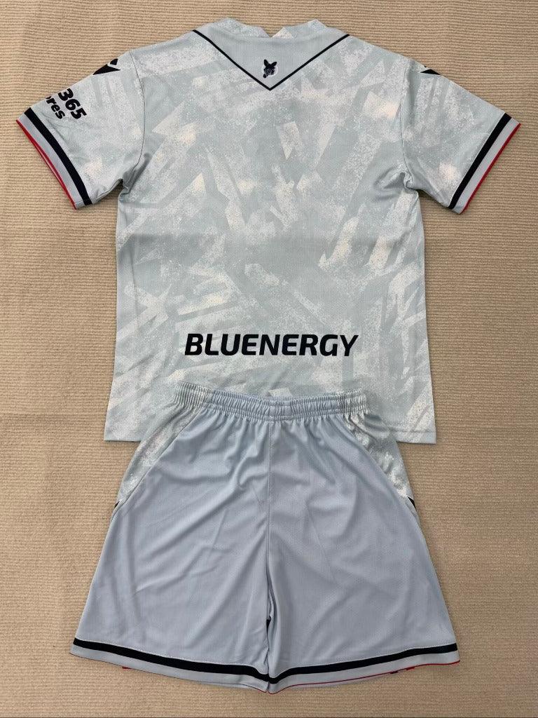 Udinese 25/26 Ice White Away Kids Jersey Set