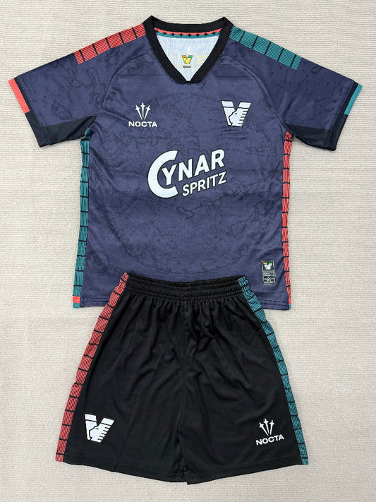 Venezia 25/26 Black Home Kids Jersey Set
