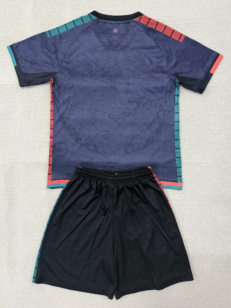 Venezia 25/26 Black Home Kids Jersey Set