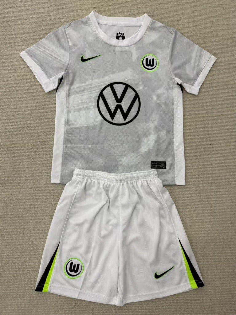 VfL Wolfsburg 25/26 Away Kids Jersey Set