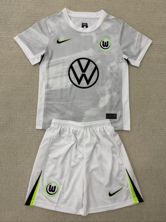 VfL Wolfsburg 25/26 Away Kids Jersey Set