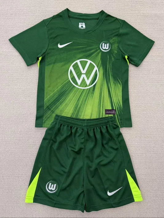 VfL Wolfsburg 25/26 Home Kids Jersey Set