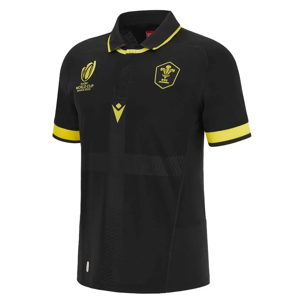Wales 2023 Black/Yellow World Cup Away Jersey