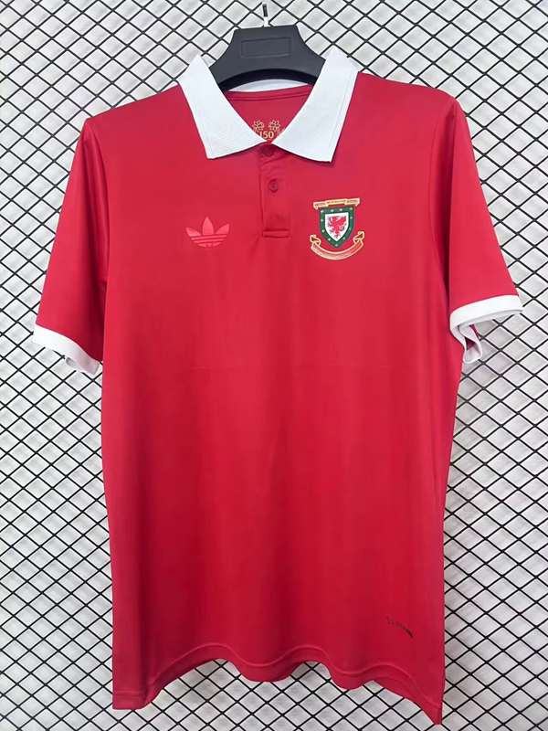 Wales 2026 Red/White 150th Anniversary Soccer Jersey