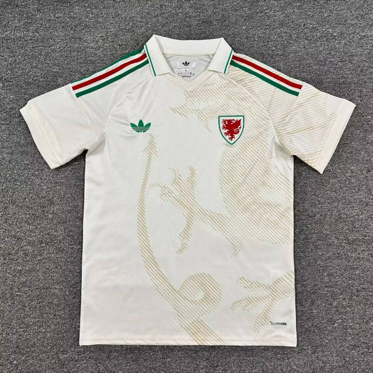Wales 2026 White/Red/Green World Cup Away Jersey